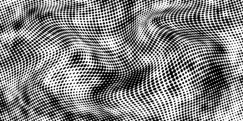 Halftone gradient. Dotted gradient, smooth dots spraying and halftones dot background seamless horizontal geometric pattern vector template set eps 10