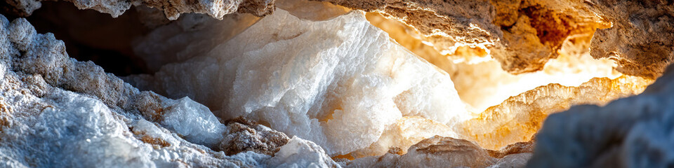 Crystalline Structures within Rock Cavity