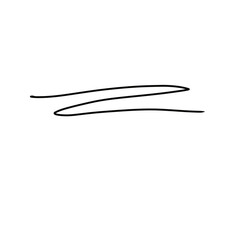 Hand-drawn Marker Line on a Transparent Background
