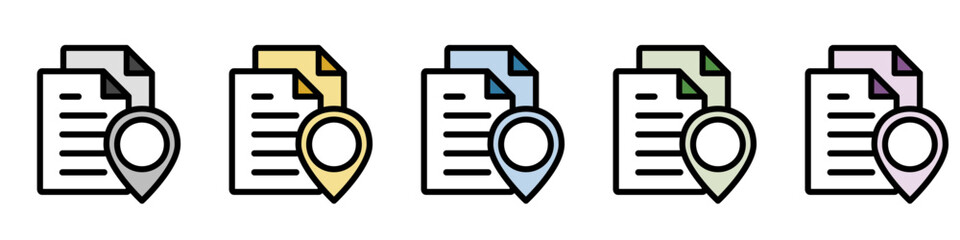 イラストアイコンセット：位置情報ファイル