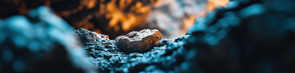 Fototapeta premium Close-up of Rock Formation with Depth of Field