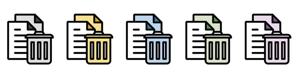 イラストアイコンセット：削除ファイル