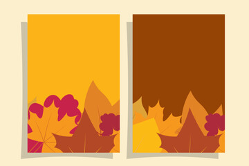 vector illustration of an autumn background,Autumn abstract background with leaves, autumn leaves background with copy space