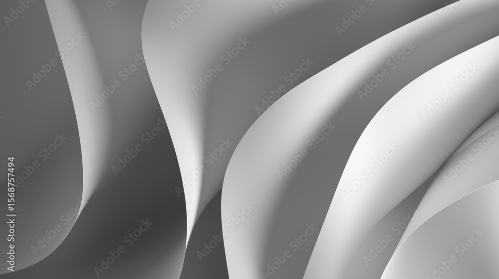 Aufkleber elegant folds of white paper create a calming, textured background with soft shadows and minimalist 