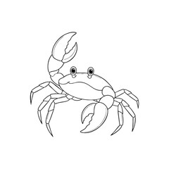 Friendly Crab Cartoon