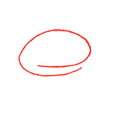 Highlight hand drawing different circles isolated on the background, Handwritten red circle. For marking text, numbers, marker pen, pencil, logo, hand-drawn doodle grunge circle highlights