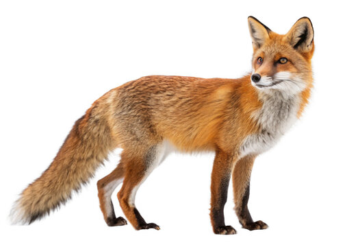 fox  on a isolated transparent background