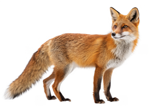 fox  on a isolated transparent background