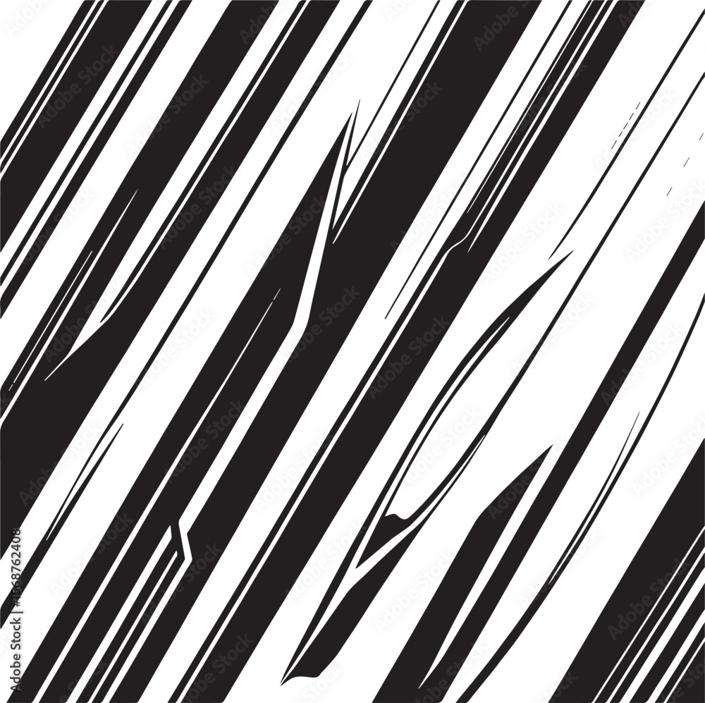 Poster abstract background displaying a pattern of diagonal black and white lines with sharp angles design