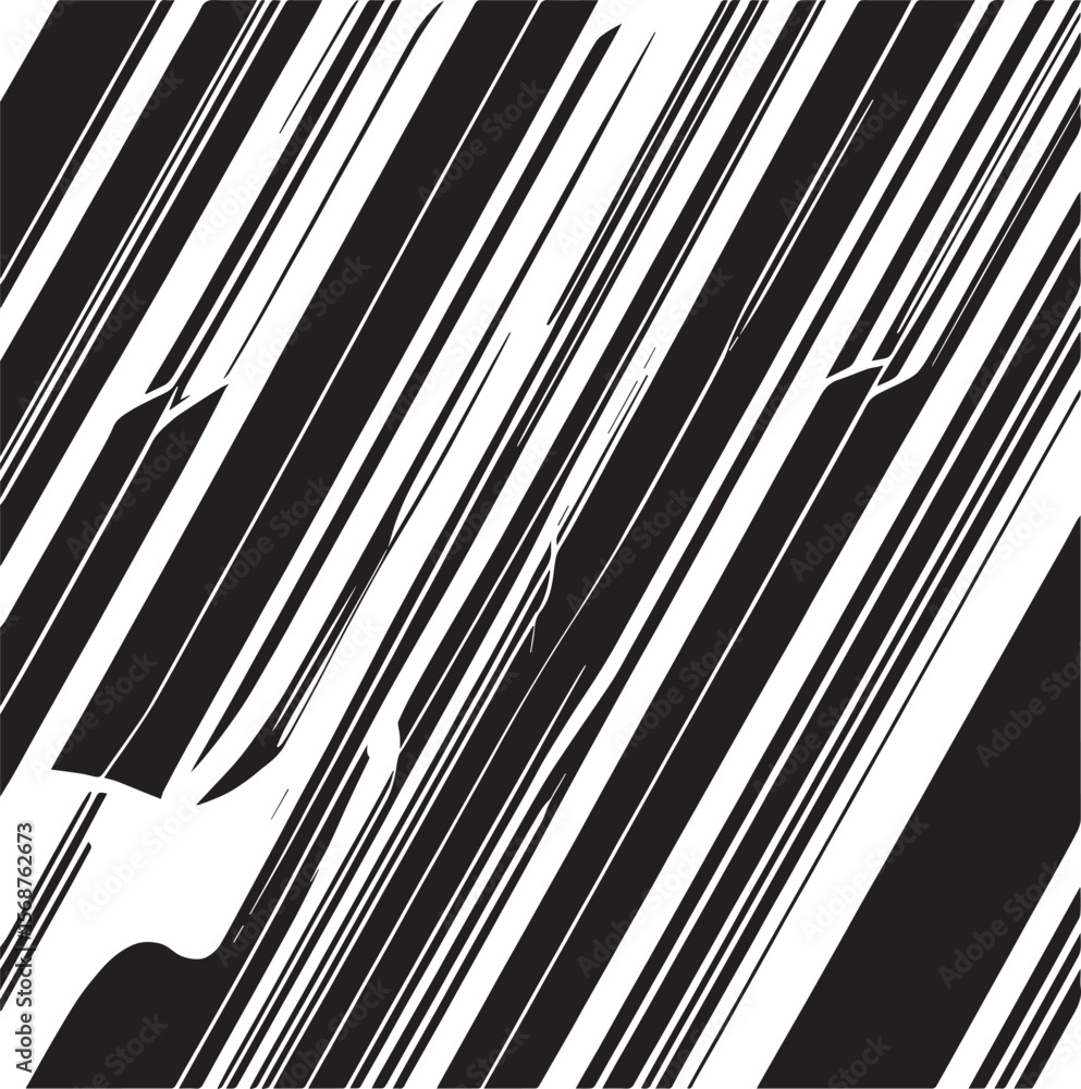 Poster a monochrome abstract background with diagonal black and white stripes and some curved lines in the 