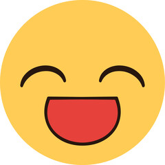 Yellow emoji with a cheerful smiley face