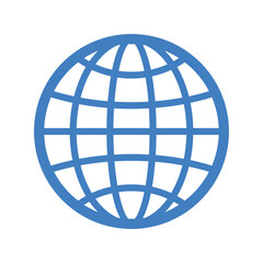 flat globe vector illustration image with world map