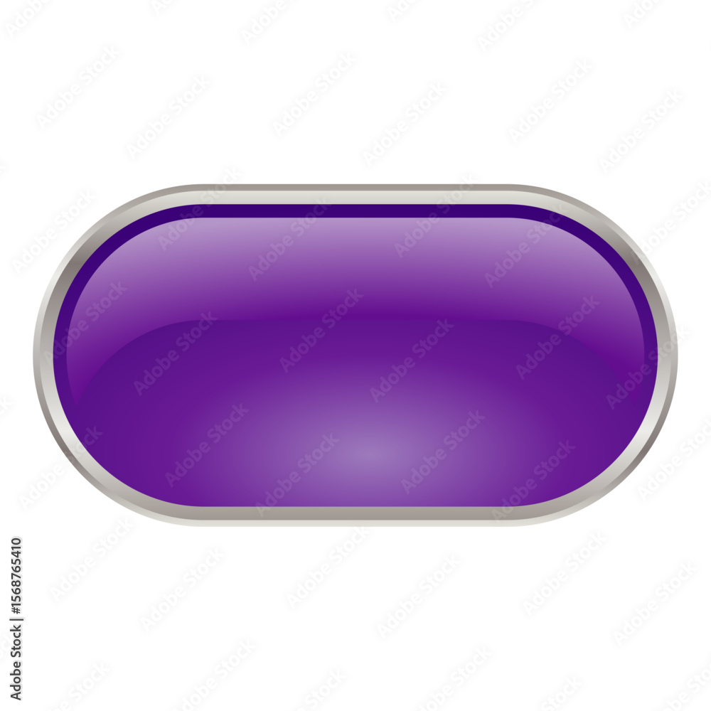 Aufkleber 3d purple rounded rectangle short button png ui asset vector template
