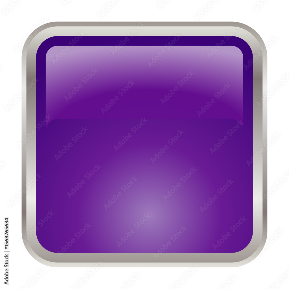 Aufkleber purple square 3d button template vector png ui asset image