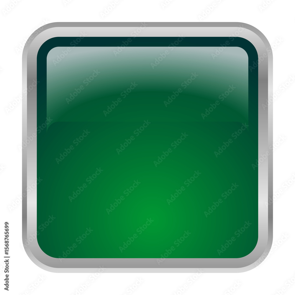 Aufkleber green square 3d button template vector png ui asset image
