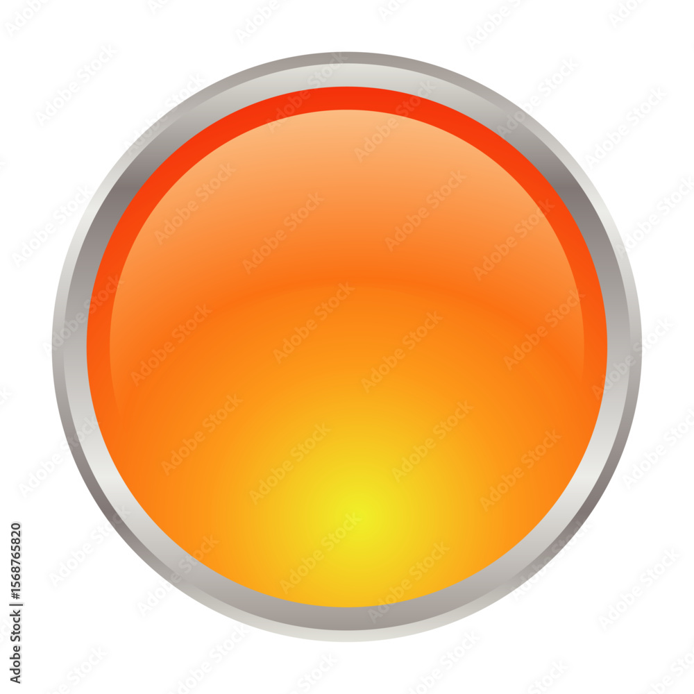 Aufkleber ui asset image vector png template 3d button circle yellow