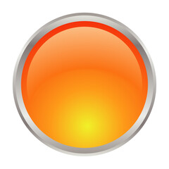 UI asset image vector png template 3D button circle yellow