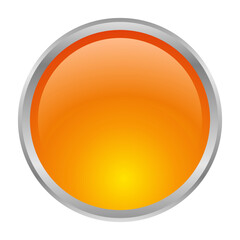 UI asset image vector png template 3D button circle yellow