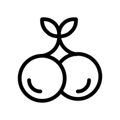 icon cherry with style outline