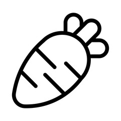 icon carrot with style outline