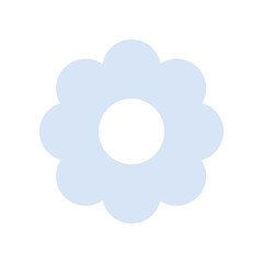vector illustration of a flower icon blue pastel color