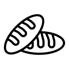 icon bread with style outline