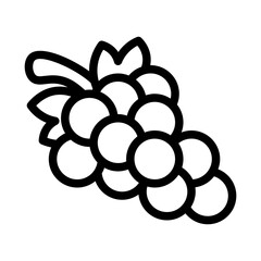 icon grapes with style outline