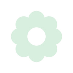 vector illustration of a flower icon green pastel color