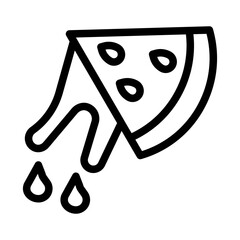 icon watermelon with style outline