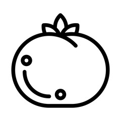 icon tomato with style outline