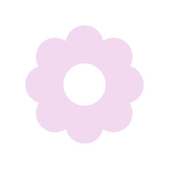 vector illustration of a flower icon purple pastel color