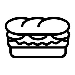 icon sandwich with style outline