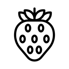 icon strawberry with style outline