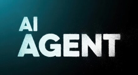 The words ai agent are displayed in white on a dark background