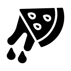 icon watermelon with style glyph