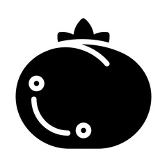 icon tomato with style glyph