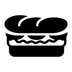 icon sandwich with style glyph
