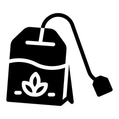 icon tea with style glyph