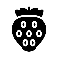 icon strawberry with style glyph
