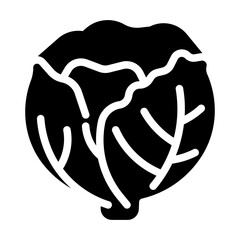 icon lettuce with style glyph