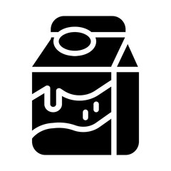 icon milk with style glyph