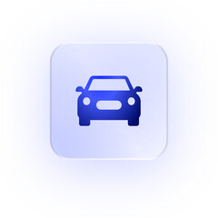 Glassmorphism Icon Car Icon Vehicle Icon Soft Shadow Glassmorphic Automobile Icon Transportation Icon Drive Icon Travel Icon Sedan Icon Auto Icon Motor Icon
