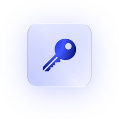 Glassmorphism Icon Key Icon Access Icon Soft Shadow Glassmorphic Unlock Icon Security Icon Password Icon Door Key Metal Key Key Shape Open Icon