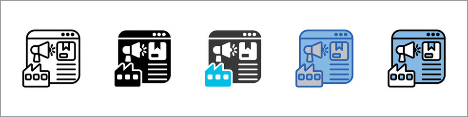 Fototapeta premium Sponsored Content Icon Pack Multistyle Illustration