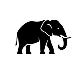 Fototapeta premium silhouette of an elephant vector logo