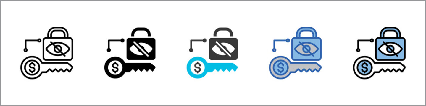 Pay Per View Icon Pack Multistyle Illustration