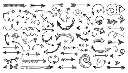 Obraz premium Collection of hand-drawn arrows (5)