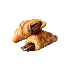 Delicious Chocolate Croissants, Flaky Pastry with Creamy Filling