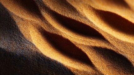Tiny insect footprints in sun-scorched sand a macro photography perspective