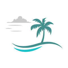 Beach logo icon design